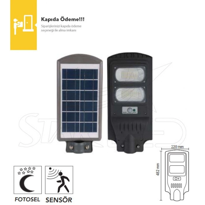 60 Watt Güneş Enerjili LED Projektör