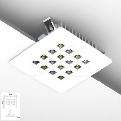 24 Watt 16 LED'li Kare Kuyumcu Vitrin Aydınlatması