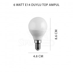 6 Watt E14 Duylu Top LED Ampul