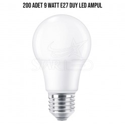 200 Adet 9 Watt E27 Duy LED Ampul