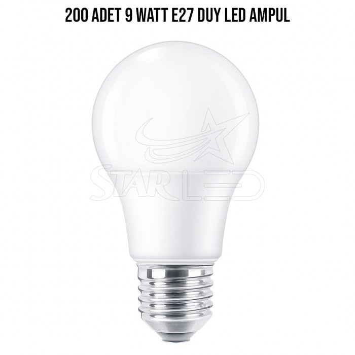 200 Adet 9 Watt E27 Duy LED Ampul