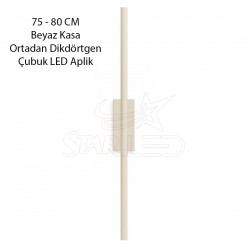 Şarjlı Pilli Beyaz Kasa 80 Cm Dekoratif Çubuk LED Aplik Şarjlı Pilli Beyaz Kasa 80 Cm Dekoratif Çubuk LED Aplik