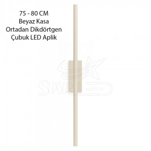 Şarjlı Pilli Beyaz Kasa 80 Cm Dekoratif Çubuk LED Aplik