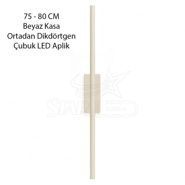 Şarjlı Pilli Beyaz Kasa 80 Cm Dekoratif Çubuk LED Aplik
