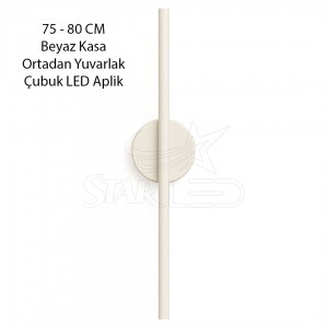 Şarjlı Pilli Beyaz Kasa 80 Cm Dekoratif Çubuk LED Aplik