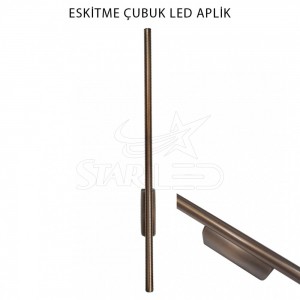 Şarjlı Pilli Eskitme Kasa 80 Cm Dekoratif Çubuk LED Aplik