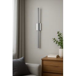 Krom Kasa 80 Cm Dekoratif Çubuk LED Aplik