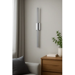 Krom Kasa 80 Cm Dekoratif Çubuk LED Aplik