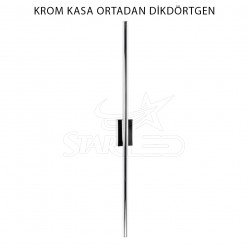 Şarjlı Pilli Krom Kasa 80 Cm Dekoratif Çubuk LED Aplik Şarjlı Pilli Krom Kasa 80 Cm Dekoratif Çubuk LED Aplik