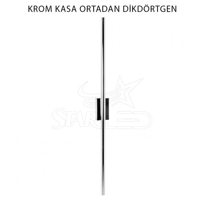 Şarjlı Pilli Krom Kasa 80 Cm Dekoratif Çubuk LED Aplik
