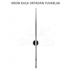 Şarjlı Pilli Krom Kasa 80 Cm Dekoratif Çubuk LED Aplik