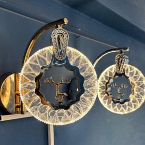 Geyikli Dekoratif Duvar Aplik 3 Renkli LED Aplik