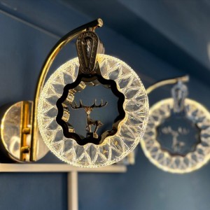 Geyikli Dekoratif Duvar Aplik 3 Renkli LED Aplik