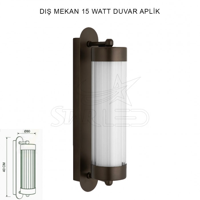 Dış Mekan Duvar Aplik 15 Watt STR78