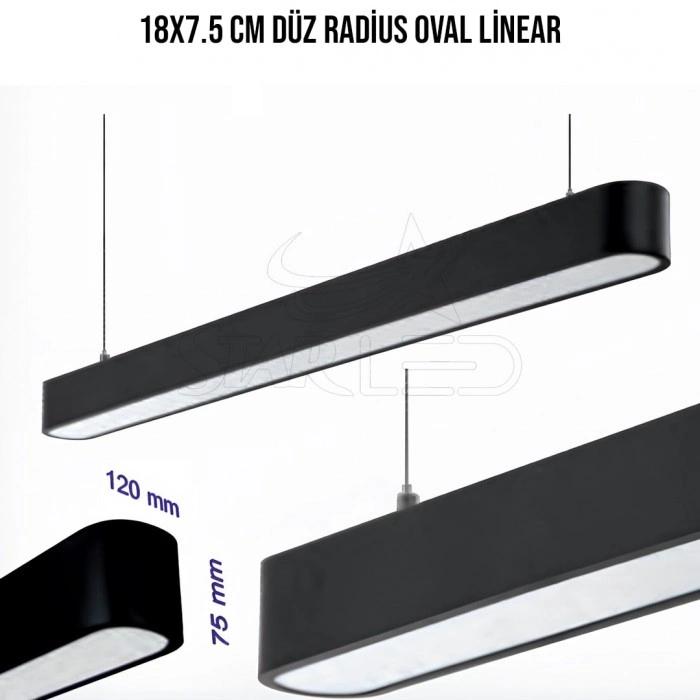 Radius Oval Köşe Linear 18x7.5 Cm