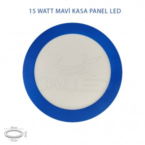 Mavi Kasa 15 Watt Sıva Altı Yuvarlak Panel LED