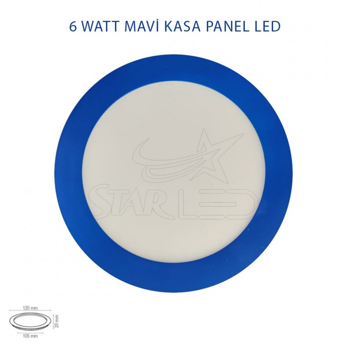 Mavi Kasa 6 Watt Sıva Altı Yuvarlak Panel LED