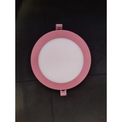 Pembe Kasa Sıva Altı 12 Watt Yuvarlak Panel LED