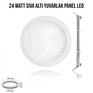 24 Watt Sıva Altı Yuvarlak LED Panel