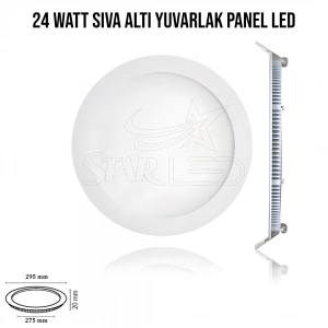 24 Watt Sıva Altı Yuvarlak LED Panel