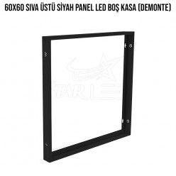 60x60 Sıva Üstü Siyah Panel LED Boş Kasa