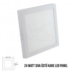 24 Watt Sıva Üstü Kare Panel LED