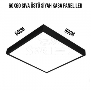Siyah Kasa 60x60 Sıva Üstü Panel LED