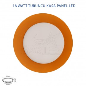 Turuncu Kasa 18 Watt Sıva Altı Yuvarlak Panel LED