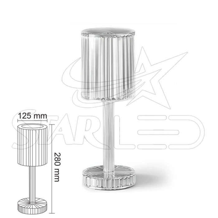 Karasu Şarjlı Masa Lambası
