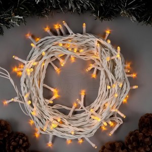 100 Ledli 10 Metre Eklenebilir Yılbaşı Parti Süsü Amber Renk