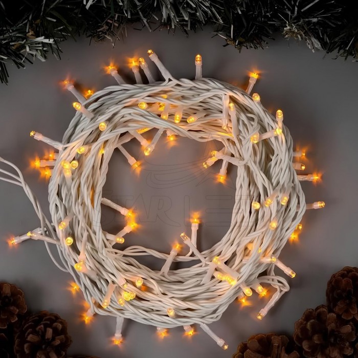 100 Ledli 10 Metre Eklenebilir Yılbaşı Parti Süsü Amber Renk