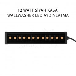 Siyah Kasa 12 Watt 35 Cm Wallwasher LED Işık