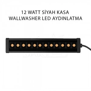 Siyah Kasa 12 Watt 35 Cm Wallwasher LED Işık