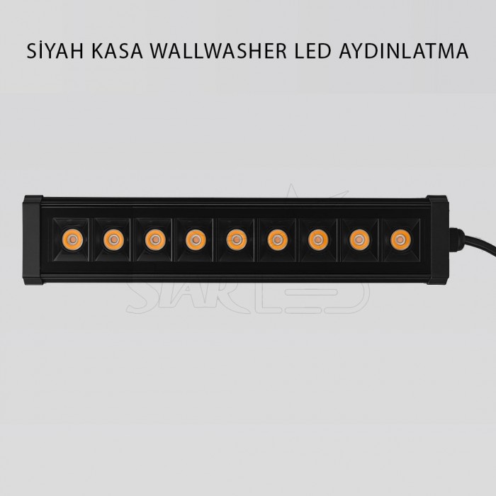 Siyah Kasa 9 Watt 30 Cm Wallwasher LED Işık